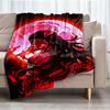Demon Slayer Theme Printed Blanket - Perfect for Couch, Bed, Travel & Outdoor Use | Machine Washable, Cozy & Durable.
