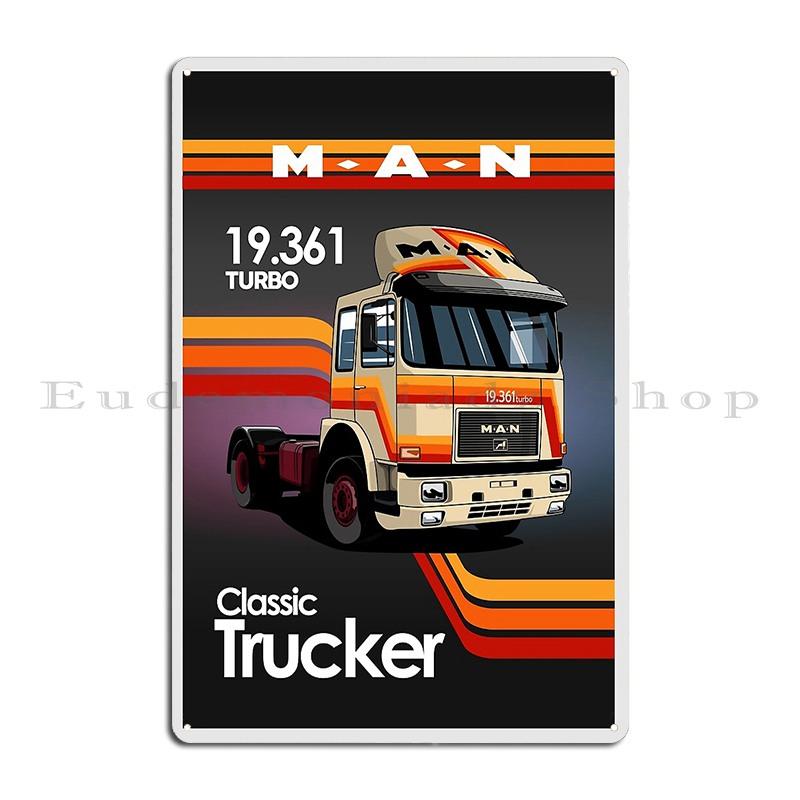 

Man Classic Truck Metal Sign Club Bar Bar Cave Club Designs Customize Tin Sign Poster 20x30cm（7.8x11.8inch）