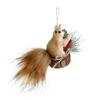 Foam Squirrel Ornament 3D Artificial Squirrel Figurine with Pine Cones Berries Cute