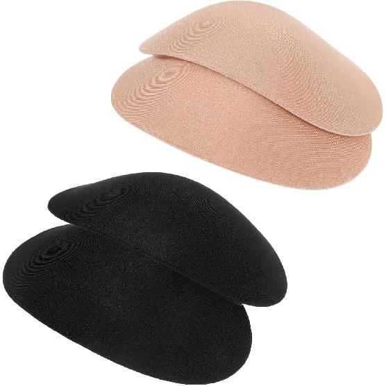 Healvian 2 Pairs Sponge Shoulder Pads-Silicone Glue on Inside,Glue Adhered &,Invisible Enhancer Shoulder Pads,Women Clothing Anti-Slip Shoulder
