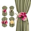 Flower Shape Curtain Buckles No Punching Curtain Strap Modern Curtain Hanging Rope  Home Decoration