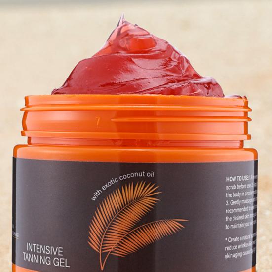 Přírodní krémový gel urychlující opálení 150 ml Intenzivní opalovací gel pro solária Venkovní Nemastný Krémový pro obnovu pokožky pro všechny typy pleti
