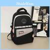 Retro Colorblock Backpack Spacious 20-35l Waterproof Bag For Unisex Travel And School