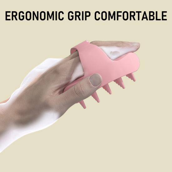 Shampoo Brush Ergonomic Soft Silicone Scalp Massager Non-Slip Handle Massage Mud Shampoo Brush Hair Washing Tool