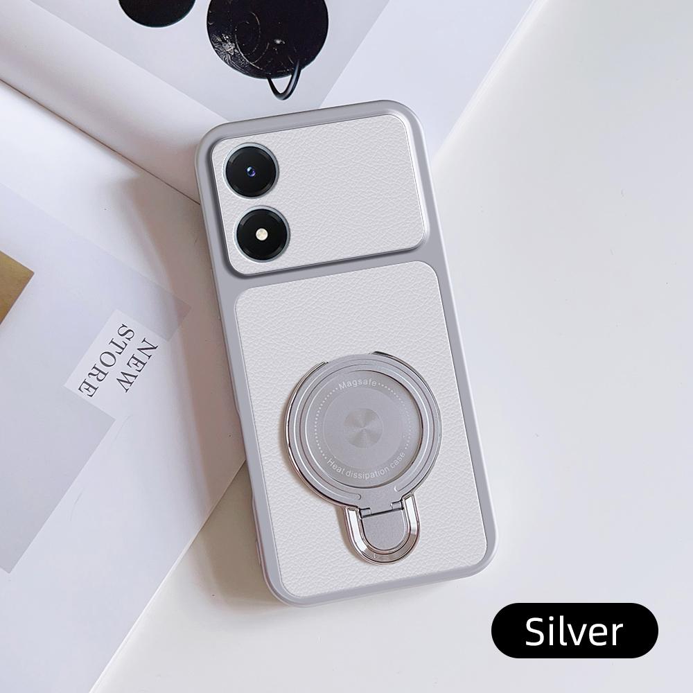 Чехол для Vivo Y02s Vivo Y77 Vivo Y77e Y77e (Т1) Чехол Vivo iQOO Z6 Lite кожаный Чехол Магнитная подставка Держатель Magsafe Подставка Чехол