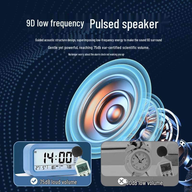 2025 Smart Multi-Function Large Volume Silent Alarm Clock for Students