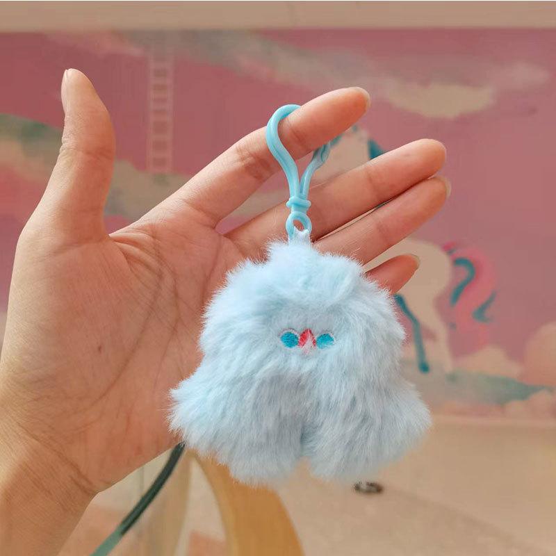 

And Cuddly Cute Plush Toy Keychain Adorable Cartoon Design Animal синий
