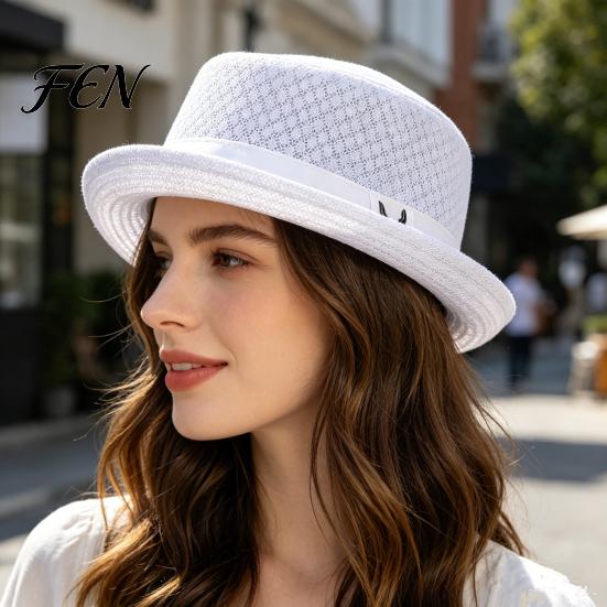 UV Protection Hat Jazz Hat, Foldable Pig Ear Sun with Picnic Protection, Breathable Mesh Summer Travel for Women Men Vacation