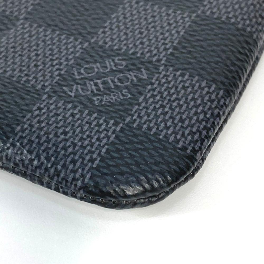 Louis Vuitton N60155 Damier Graphite Key Case Pochette Cles Coin Case Wallet