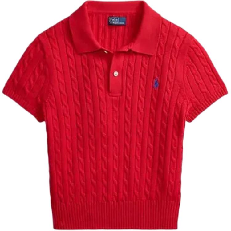 

Polo Ralph Lauren Хлопковый короткий свитер с косами приталенного кроя женский WMPOSWENC021623-600 L