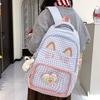 Kitten School Backpack Preppy Style Students School Bag Laptop Bag Cartoon Cat Backpack  School