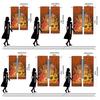 Christmas Pumpkin Sunflower Printed Curtains Decorations Home Room Made Of Polyester