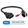 Black OBDII Connector Adapter 3Pin to 16Pin OBD2 Plug Adapter Diagnostic Cable Adapter  For Lancia