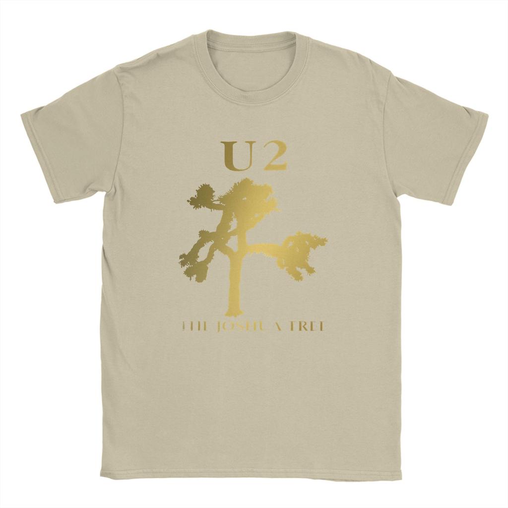 Men U2 Band T Shirts Premium Joshua Tree Cotton Clothes Crazy Short Sleeve Round Collar Tees Party T-Shirts