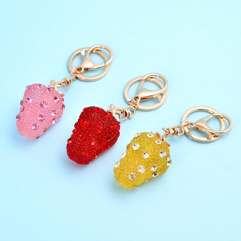 Buy Fashion Accessories Creative Fruit Keychains Cute Resin Strawberry