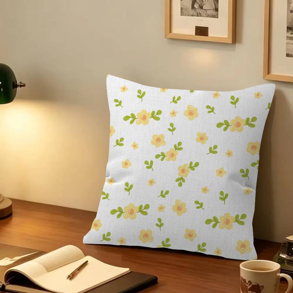 Pink Floral Spring   Pillowcase Toon Gift Cushion Cover Bedroom Home Sofa Chair Seat Decor Pillow Case