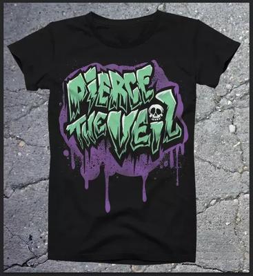 Vintage Pierce The Veil band Skalle Svart Bomull S-5XL Herr T-shirt Unisex T-shirt