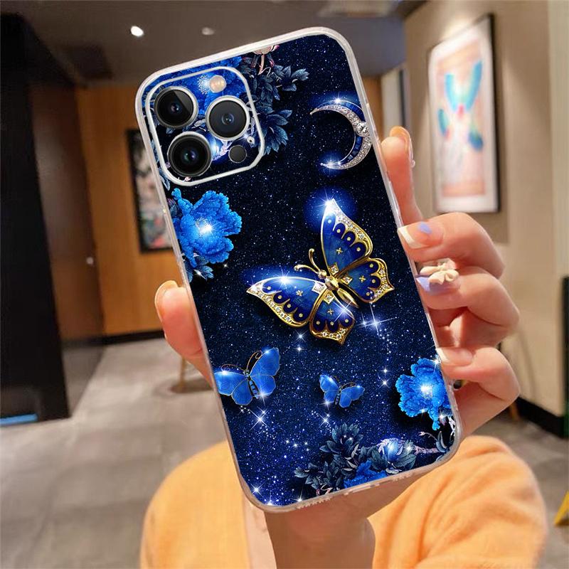 Phone Case For Iphone 17ProMax Air 16 15 14 13 Pro Max 15 16 Pro 15Plus Colorful Butterfly Flower