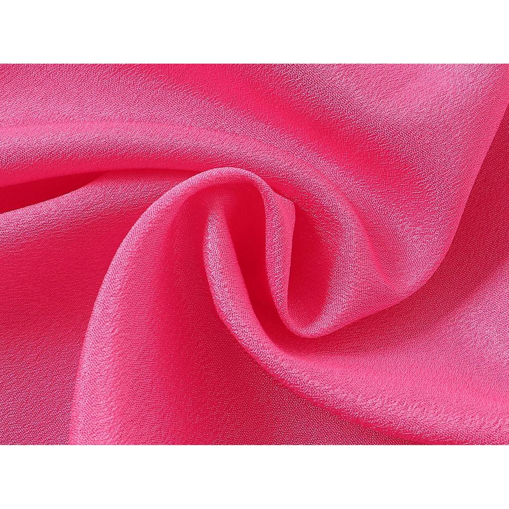 Peach Princess Dress Set - Polyester Fabric Halloween Christmas Carnival Cosplay Costume with Gloves and Crown Rose Pink 120 Cm