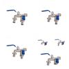 1/2'' 3/4'' Double Head Water Faucet Water Splitter Connector Coupling Adapter Valve Switch Garden Hose Irrigation Tap Joint