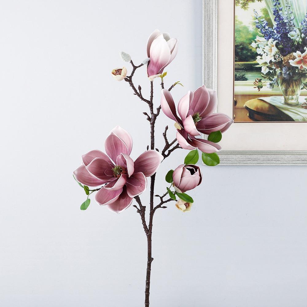 

Large Artificial Magnolia Flower Real Touch Handmade Simulation Big Magnolia EVA Realistic Artificial Orchid Table Decoration фіолетовий