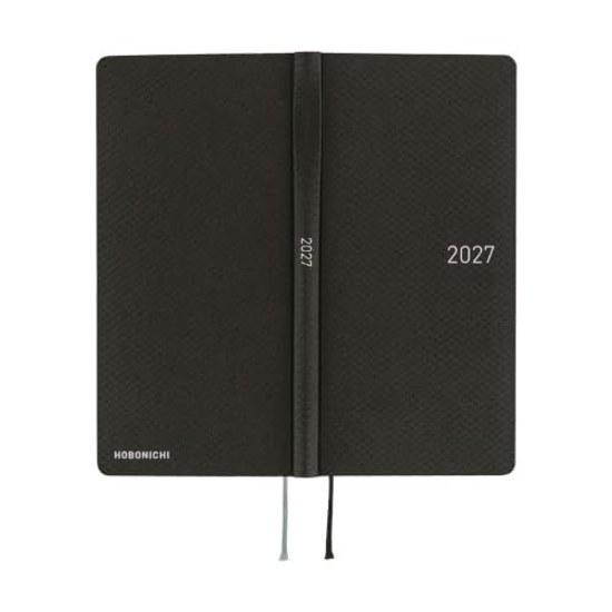 Hobonichi Techo 2027 Weeks English Version Paper Series Black Argyle January Start Weekly Planner Left Slim Vertical