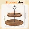 2/3-Layer Wooden Cupcake Stand Round Tiered Cake Display Stand For Birthday Party Dessert Table Fruit Plate Display Tray NEW
