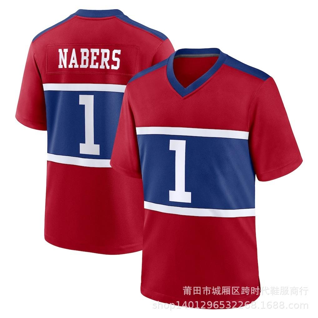 Wholesale NFL Giants Jersey Embroidered Rugby Jersey 1 #8 #JONES 26 #BARKLEY 56 #44 #