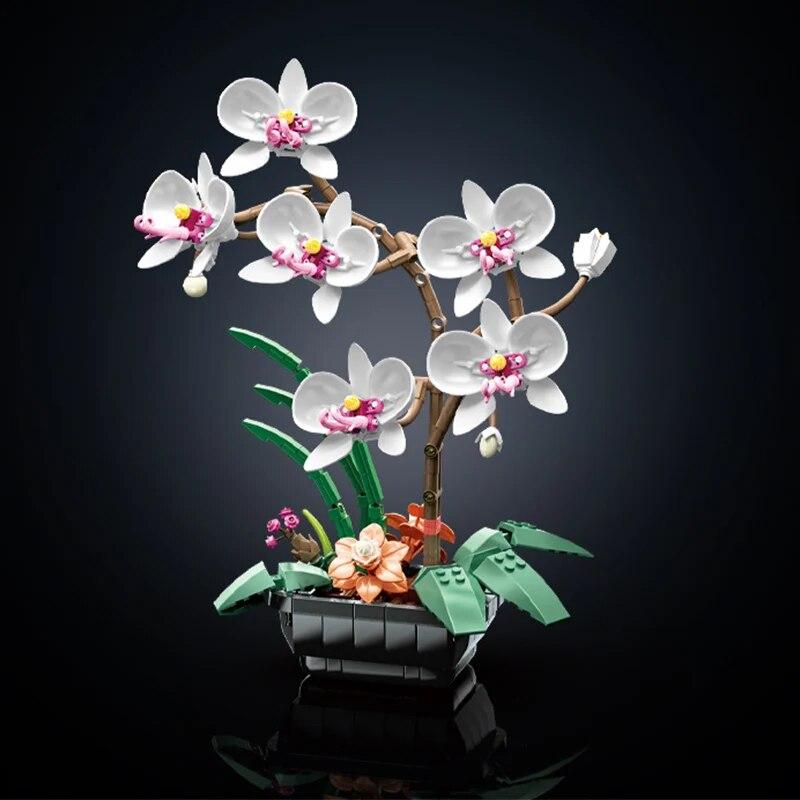 Creativ Fluture Orhidee Phalaenopsis Model în ghiveci Blocuri de construcție 10311 MOC Flori Plante Bonsai Cărămizi Jucării Cadoul de Valentine's