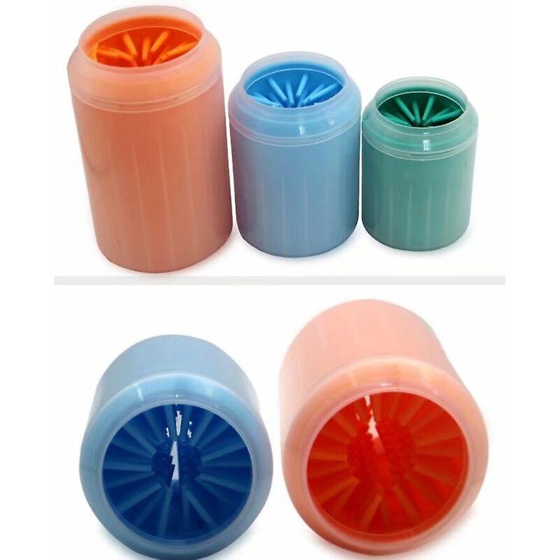 Pet Detergents Pet Foot Wash Dog Foot Wash Cup Silicone Cat Foot Wash Cup (Blue Large)