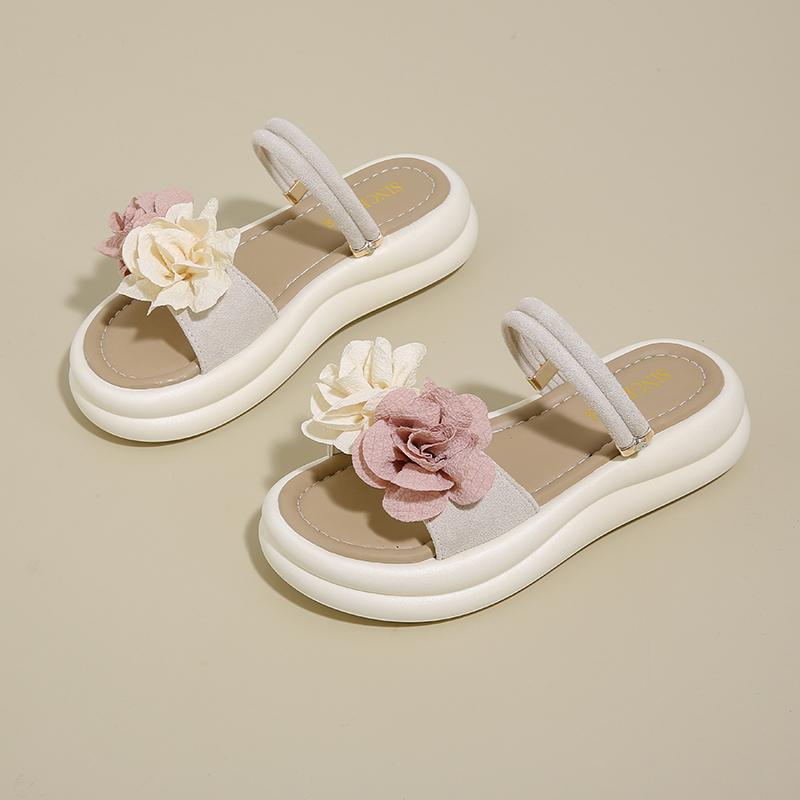 High Heels Platform Sandals 35-40 Flower Women Slippers Luxury Summer 2025 New Dress Outdoor Chunky Zapatillas De Mujer