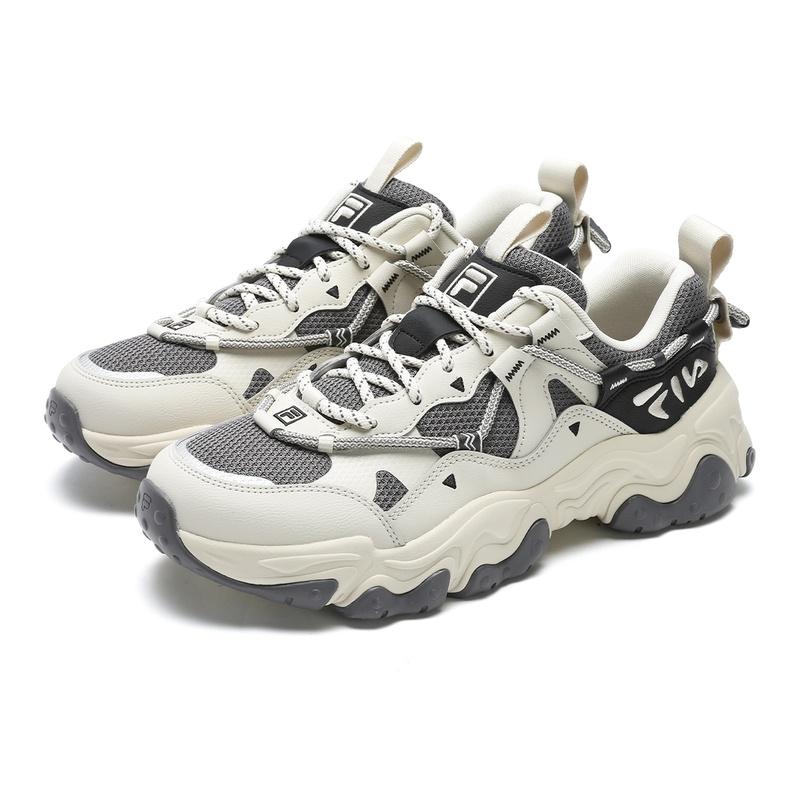 FILA RUNNING Textile, Synthetic Leather Low top Running Shoes Men's White Gray F12M442115FAG
