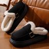 Fashion boots 2025 winter solid color with velvet thermal boots one pedal thickened student cotton shoes boots