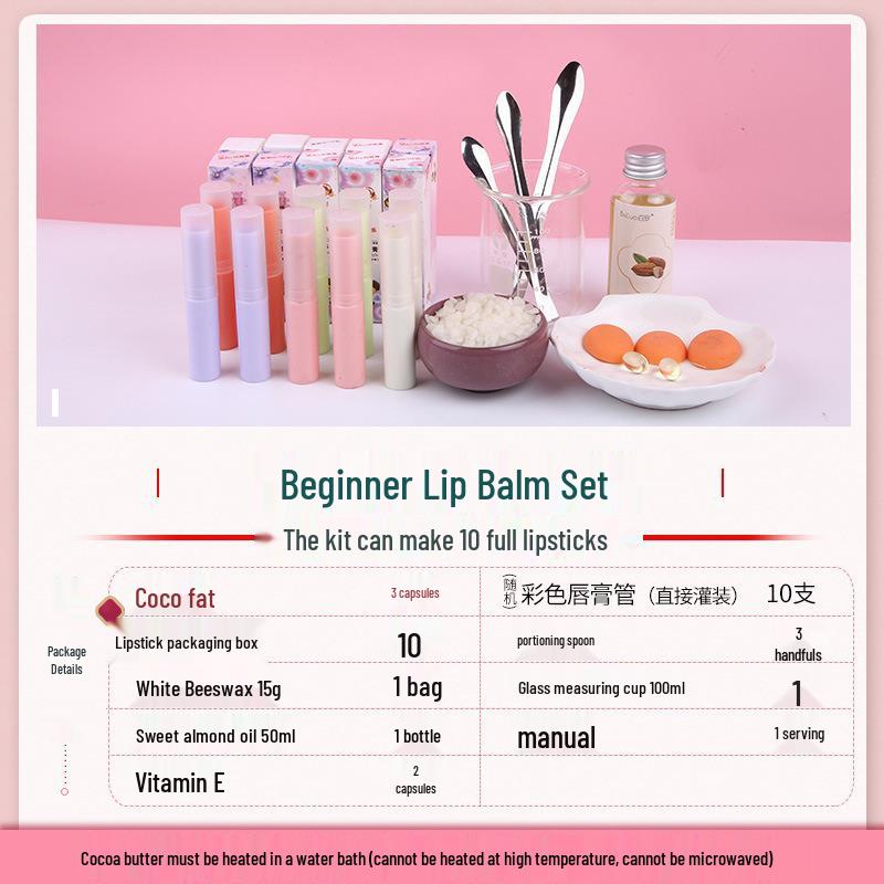 

Набор для самостоятельного изготовления помады: Набор какао-масла, красителей, инструментов и форм