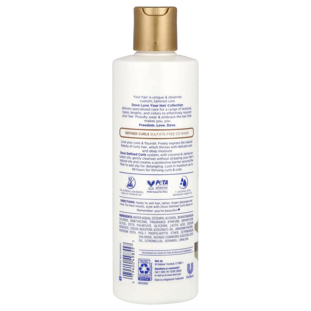 DOVE Sulfatfreies Co-Wash, Definierende Locken, 13,5 fl oz (400 ml)