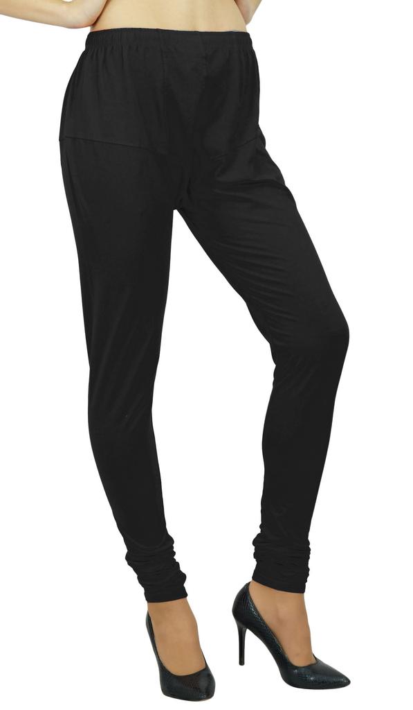 Atasi Women's Full Length Soft Cotton Leggings Stretchy Bottom Pants Free