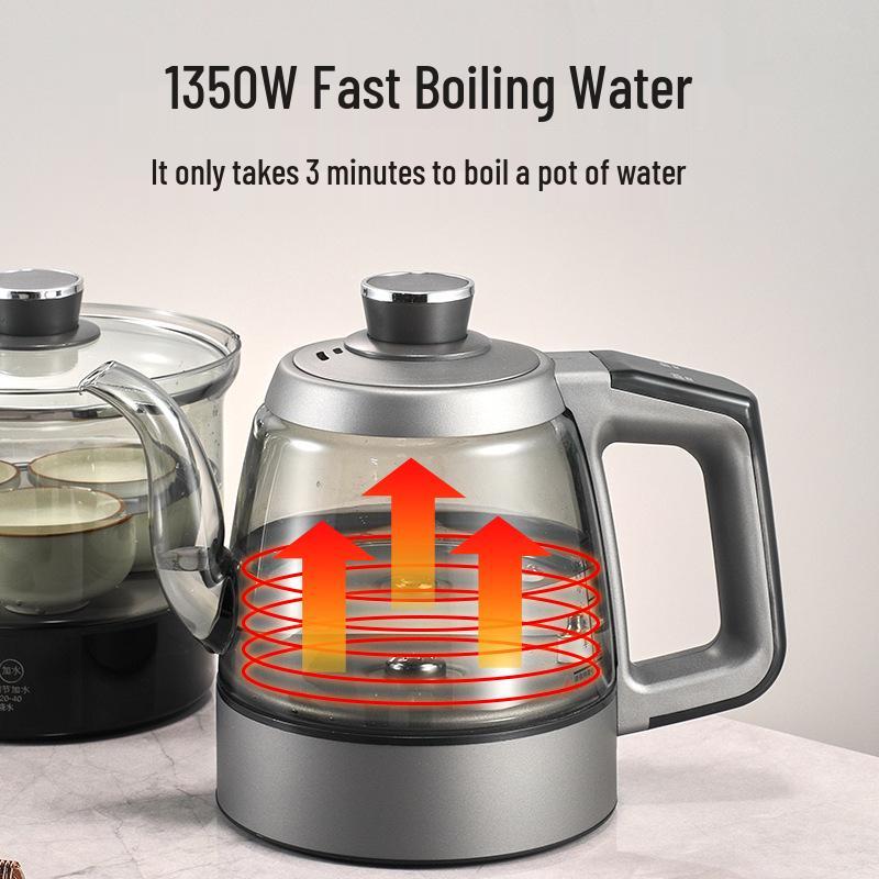 Pure Titanium Automatic Twin Inlet Hot Water Kettle for Tea Table Integration