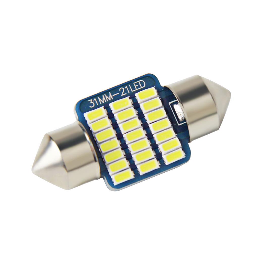 2PCS 31MM 3014 21SMD LED Car Festoon Dome Interior Map Reading Light Bulb White