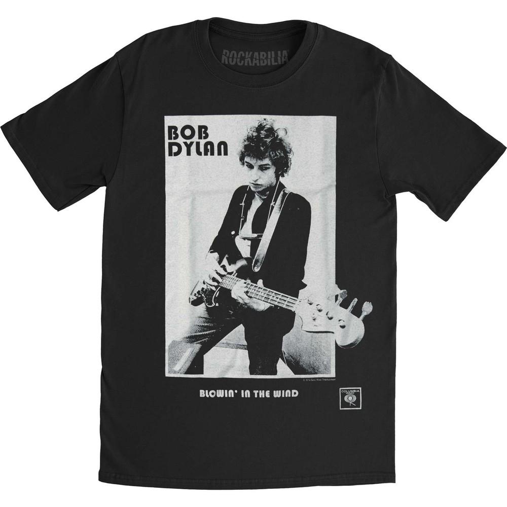 Bob Dylan Blowing In The Wind Slim Fit T-shirt Small Black Unisex T-Shirt S