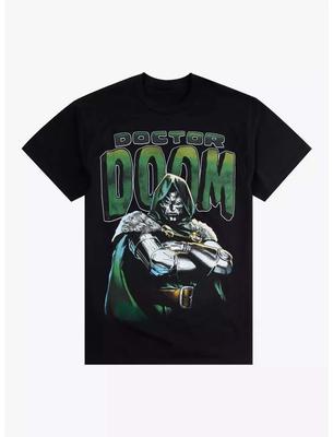 Genuine 2026 New Fantastic Four Dr. Doom Comic Print Plus Size Men's Short Sleeve Relaxed Crew Neck T-Shirt