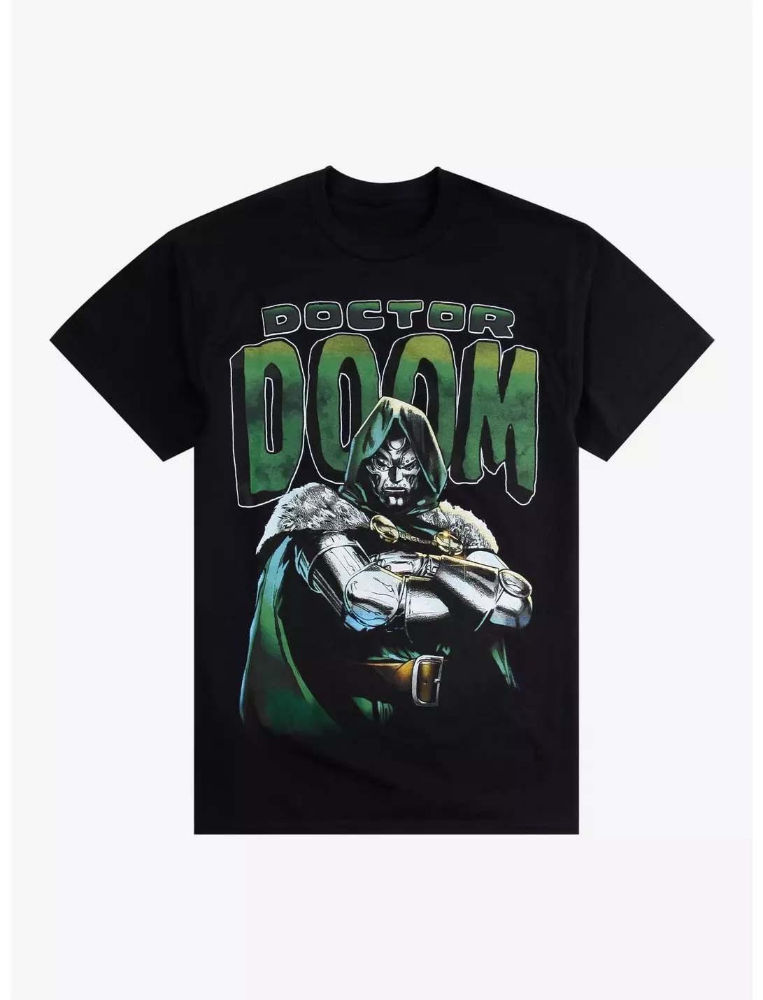 

Genuine 2026 New Fantastic Four Dr. Doom Comic Print Plus Size Men s Short Sleeve Relaxed Crew Neck T-Shirt XL