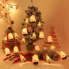 Santa & Snowman LED String Lights - USB/Battery Operated, Holiday Decorative Lights for Christmas Trees