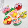 10PCS Resin Kawaii Colorful Cool Glasses Cartoon Strawberry Peach Pineapple Flat Back Stone Scrapbook Figurines DIY Decor Crafts