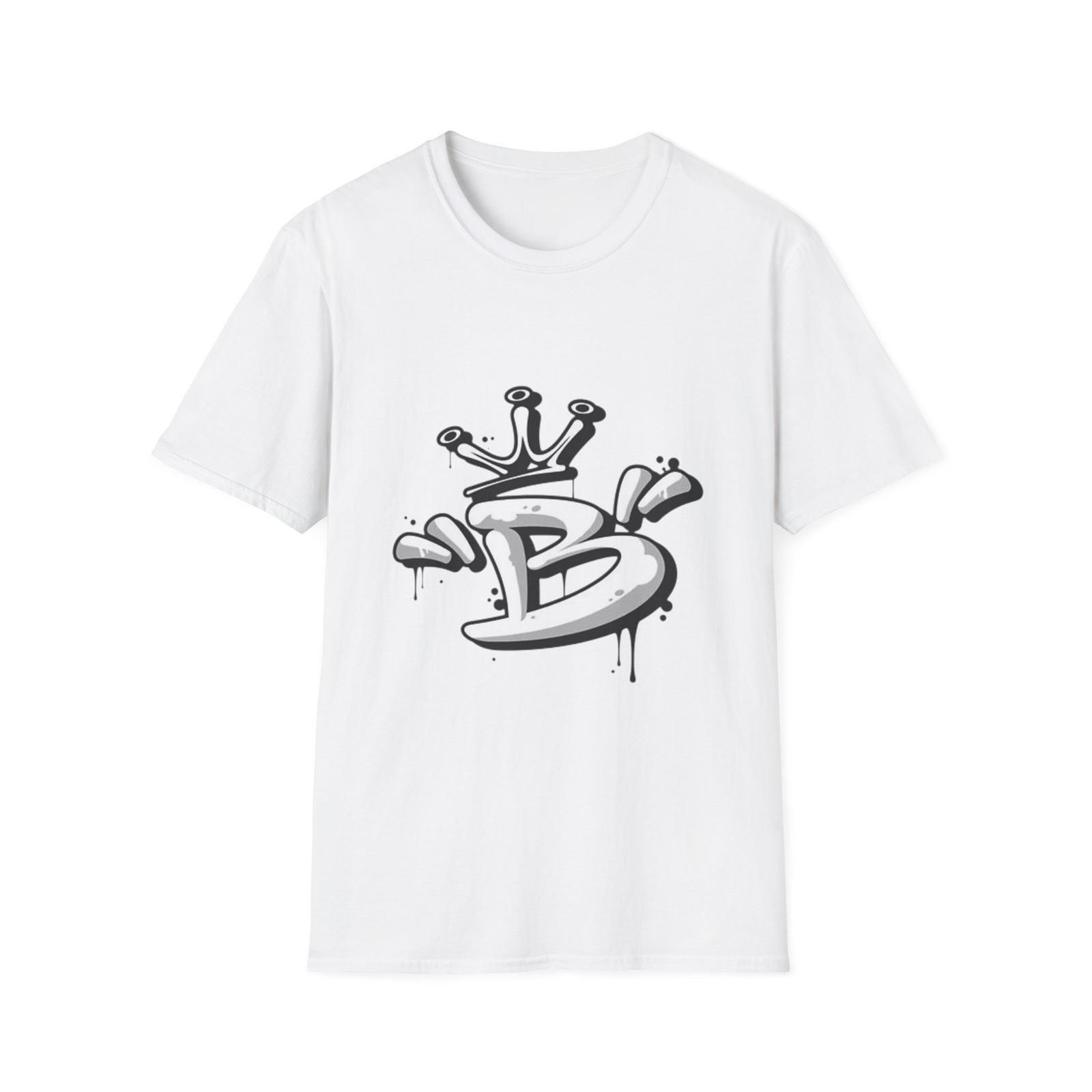 Graffiti Crown B Letter T-Shirt | Urban Street Art Tee S