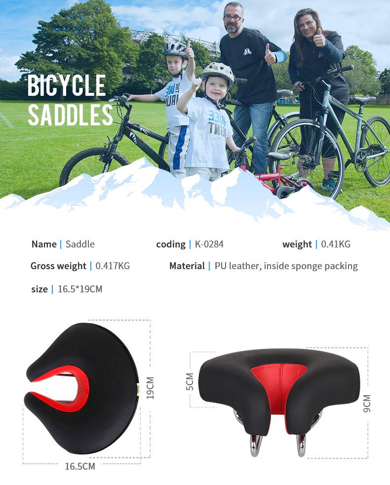 Nuova Sella da Bici Super Morbida Senza Schienale per Mountain Bike - Ispessita, Design Senza Punta, Cuscino Magico Comfort