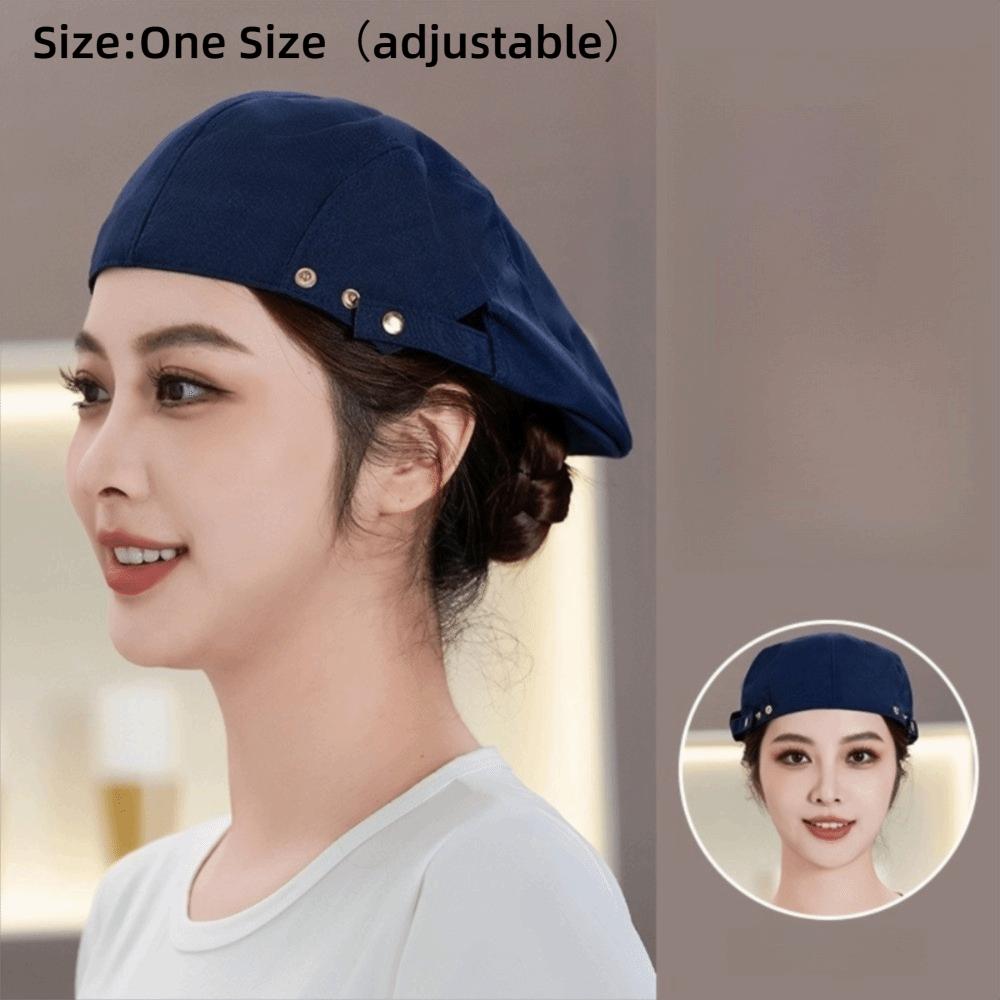 Comfortable Service Cap Oil-resistant Male Chef Hat Beret Hat  Restaurant BBQ Restaurant Kitchen