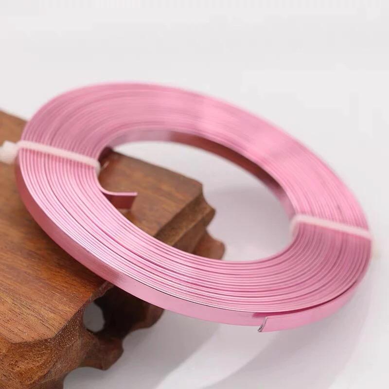 5Meters / Piece 3mmx1mm Colour Flat Aluminum Wire Soft Metal Floristry Wire For DIY Handmade Jewelry Crafts Modeling Accessories