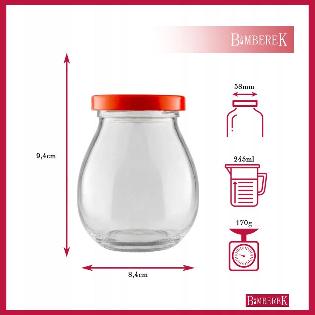 50x BARATTOLO VETRO MAIONESE 245ml CON TAPPO MARMELLATA MIELE PATÈ 245ml