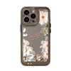 Small fresh oil painting flowers are suitable for iPhone17 mobile phone case 16promax Apple 14/13 all-inclusive 15 fine holes