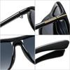 SHAUNA Retro Oversized Pilot Sunglasses Women Fashion Brand Designer Gradient Shades UV400 Men Oval Sun Glasses